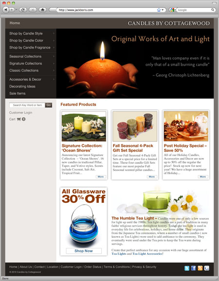 Candles by Cottagewood - Home Page